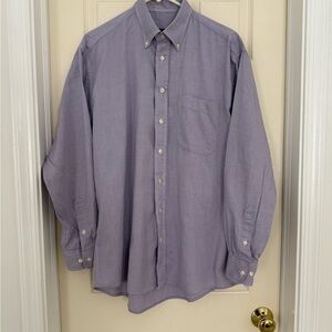 Burberry Men's Purple Button-Down Dress Shirt Size Large EUC